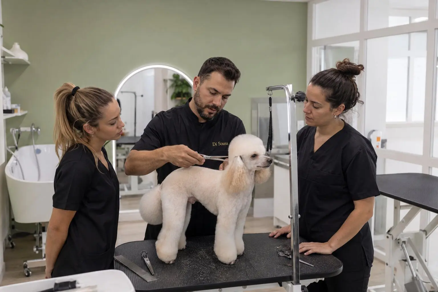 Formación práctica de peluquería canina